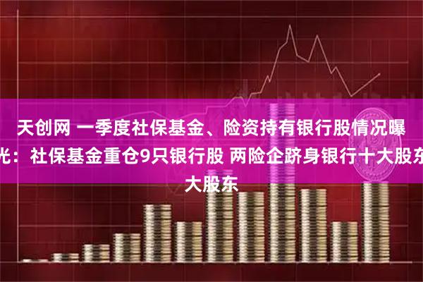 天创网 一季度社保基金、险资持有银行股情况曝光：社保基金重仓9只银行股 两险企跻身银行十大股东