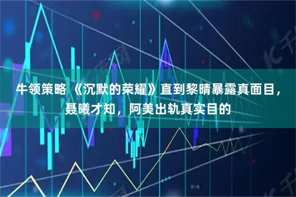 牛领策略 《沉默的荣耀》直到黎晴暴露真面目，聂曦才知，阿美出轨真实目的