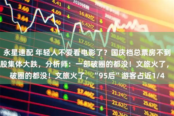 永星速配 年轻人不爱看电影了？国庆档总票房不到2019年的一半，影视股集体大跌，分析师：一部破圈的都没！文旅火了，“95后”游客占近1/4